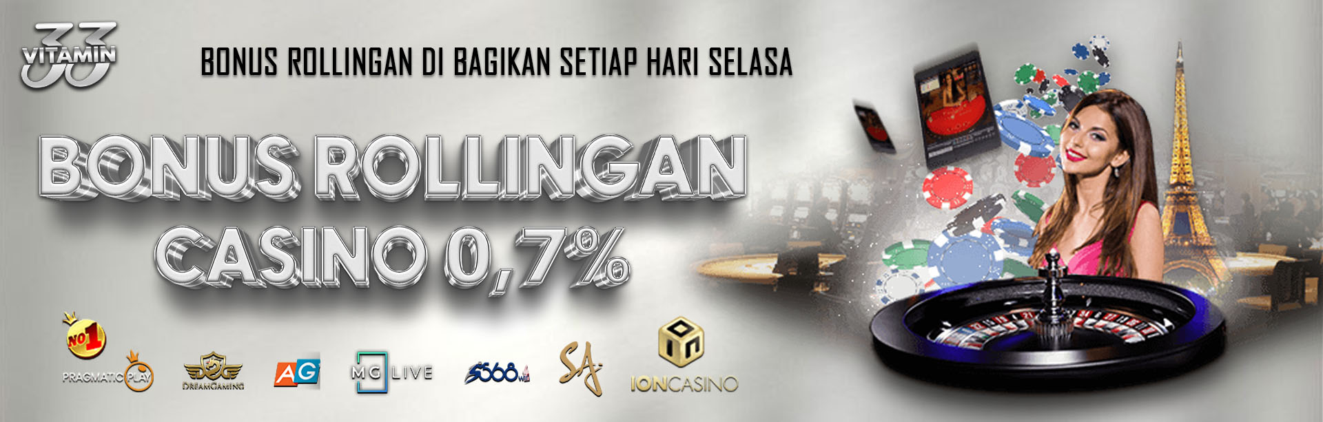 BONUS ROLLINGAN CASINO 0,7%